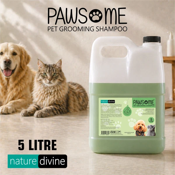 5 litre pawsome pet grooming shampoo